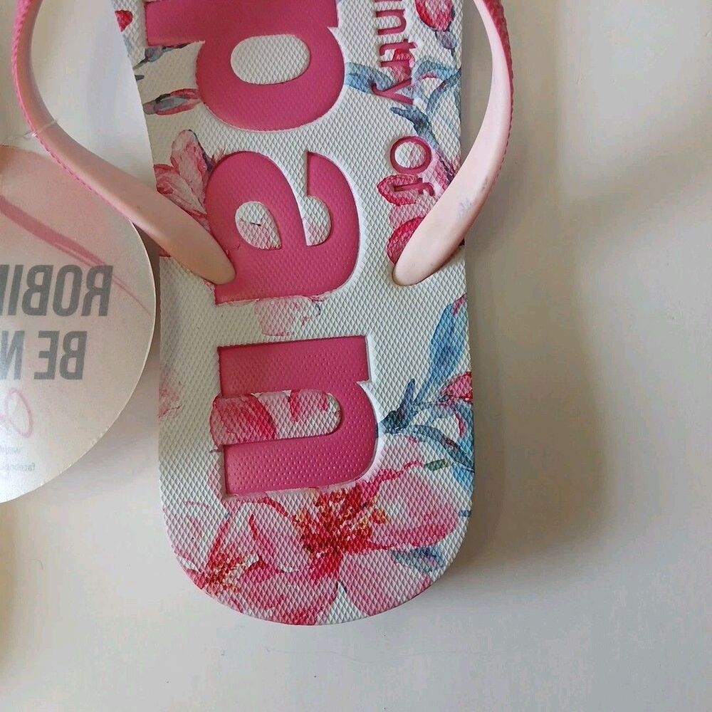 Pink Floral Flip-Flop Sandals - Women - Picture 9 of 16
